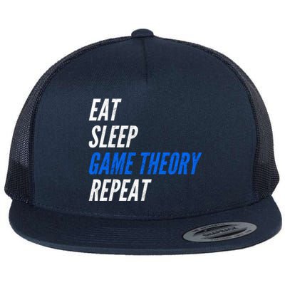 Eat Sleep Game Theory Repeat Gift Flat Bill Trucker Hat