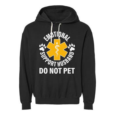 Emotional Support Husband Do Not Pet Garment-Dyed Fleece Hoodie