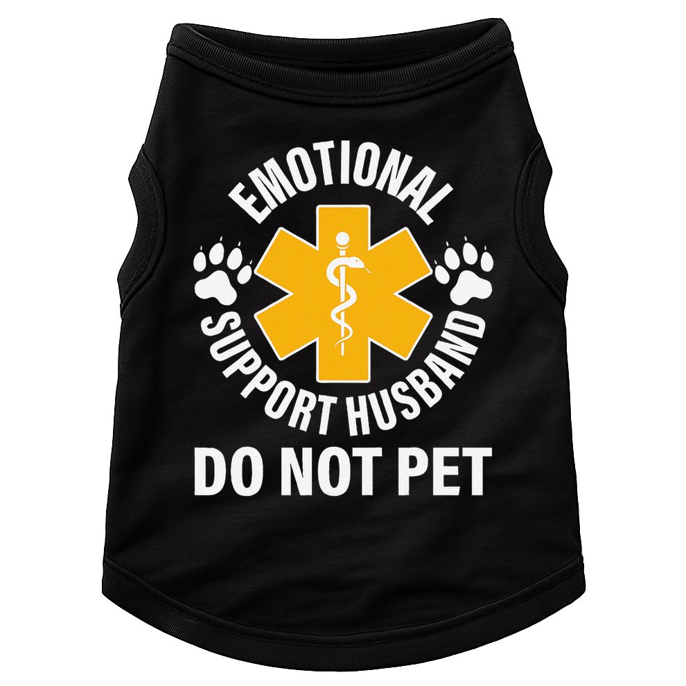 Emotional Support Husband Do Not Pet Doggie Tank