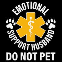 Emotional Support Husband Do Not Pet 7-Panel Snapback Hat