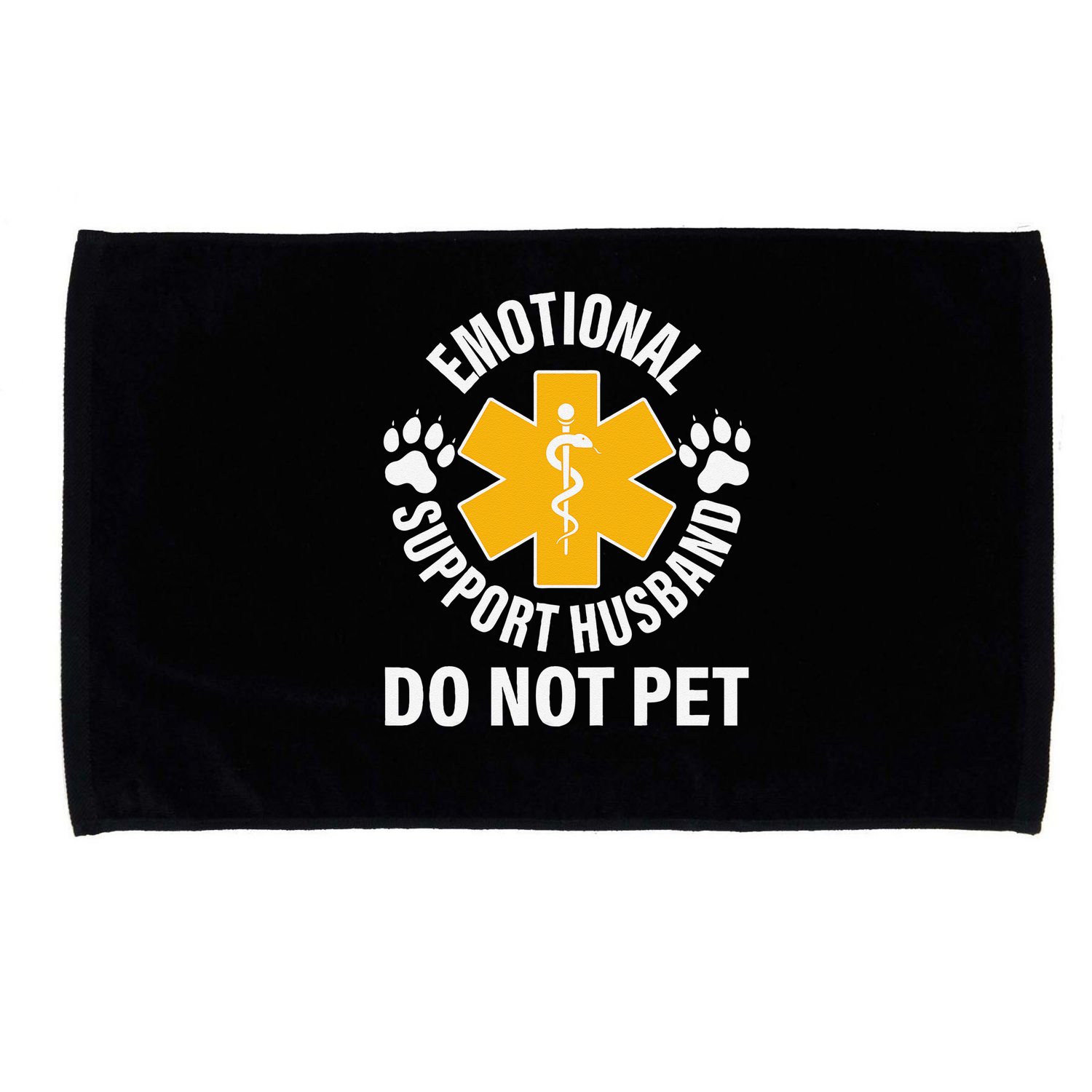Emotional Support Husband Do Not Pet Microfiber Hand Towel