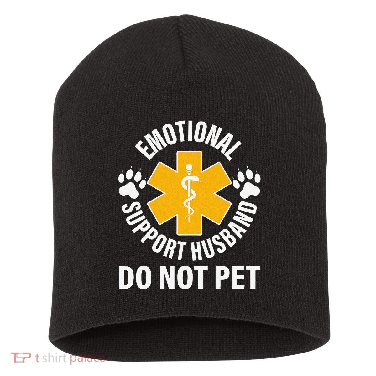 Emotional Support Husband Do Not Pet Short Acrylic Beanie