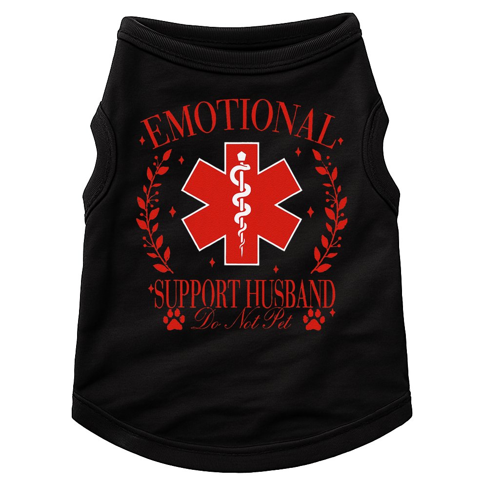Emotional Support Husband Do Not Pet Doggie Tank
