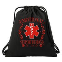 Emotional Support Husband Do Not Pet Drawstring Bag