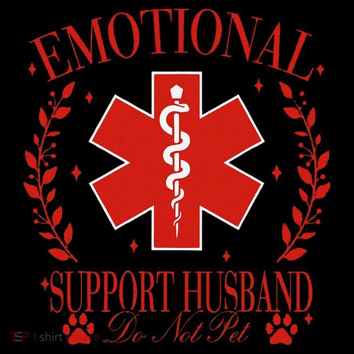 Emotional Support Husband Do Not Pet Drawstring Bag