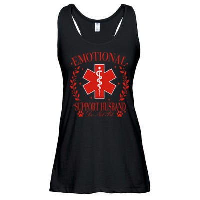 Emotional Support Husband Do Not Pet Ladies Essential Flowy Tank