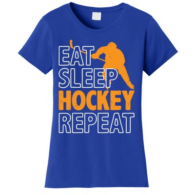 Eat Sleep Hockey Repeat Ice Hockey Lover Players Fun Meaningful Gift Women's T-Shirt