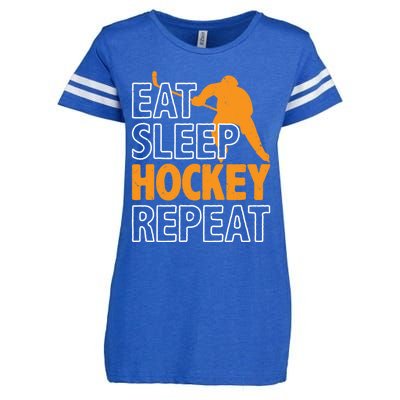 Eat Sleep Hockey Repeat Ice Hockey Lover Players Fun Meaningful Gift Enza Ladies Jersey Football T-Shirt