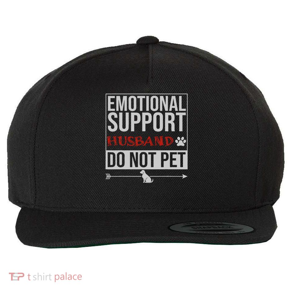 Emotional Support Husband Do Not Pet Wool Snapback Cap