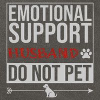 Emotional Support Husband Do Not Pet Cotton Canvas Backpack