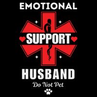 Emotional Support Husband Do Not Pet 7-Panel Snapback Hat