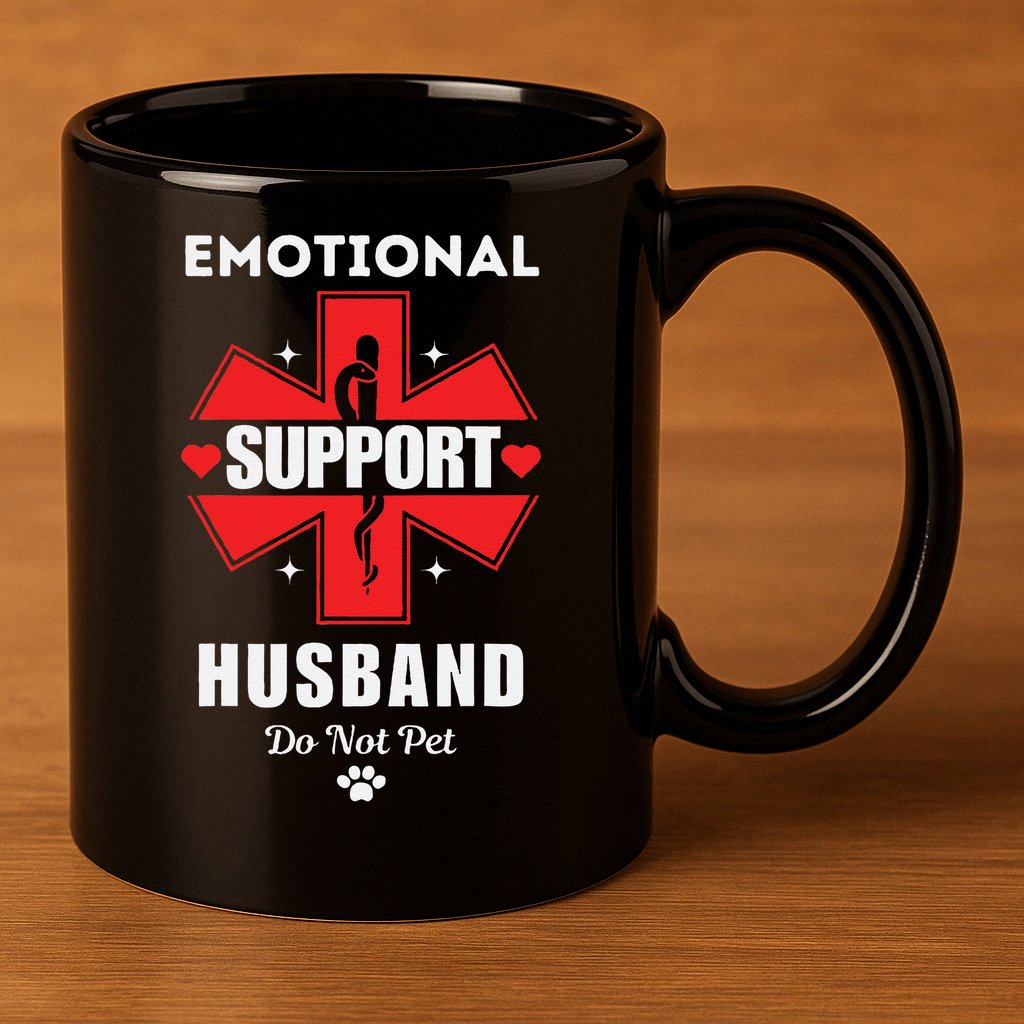 Emotional Support Husband Do Not Pet 11oz C Handle Ceramic Mug