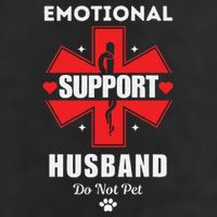 Emotional Support Husband Do Not Pet Golf Towel