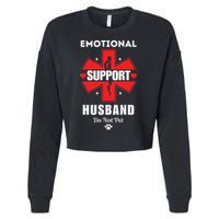 Emotional Support Husband Do Not Pet Cropped Pullover Crew
