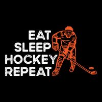 Eat Sleep Hockey Repeat Ice Hockey Lovers Players Funny Gift Impact Tech Backpack