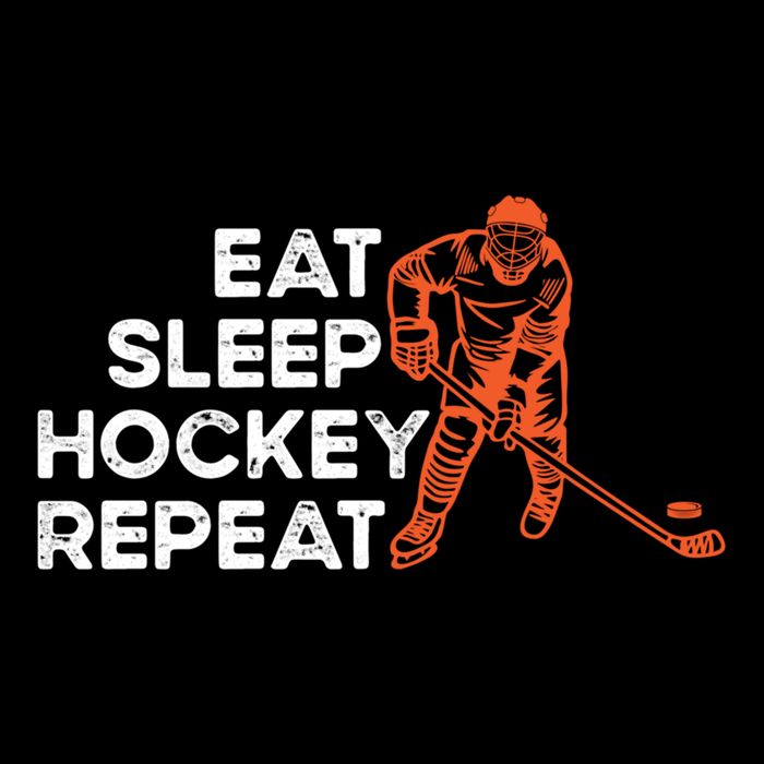 Eat Sleep Hockey Repeat Ice Hockey Lovers Players Funny Gift Impact Tech Backpack