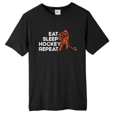 Eat Sleep Hockey Repeat Ice Hockey Lovers Players Funny Gift Tall Fusion ChromaSoft Performance T-Shirt