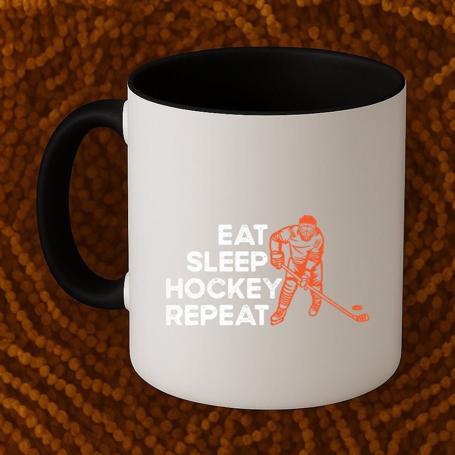 Eat Sleep Hockey Repeat Ice Hockey Lovers Players Funny Gift Mug
