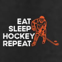 Eat Sleep Hockey Repeat Ice Hockey Lovers Players Funny Gift Beanie