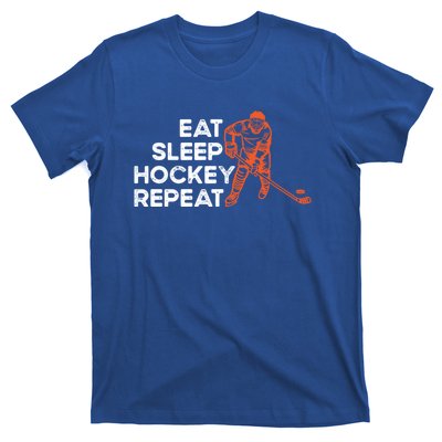 Eat Sleep Hockey Repeat Ice Hockey Lovers Players Funny Gift T-Shirt