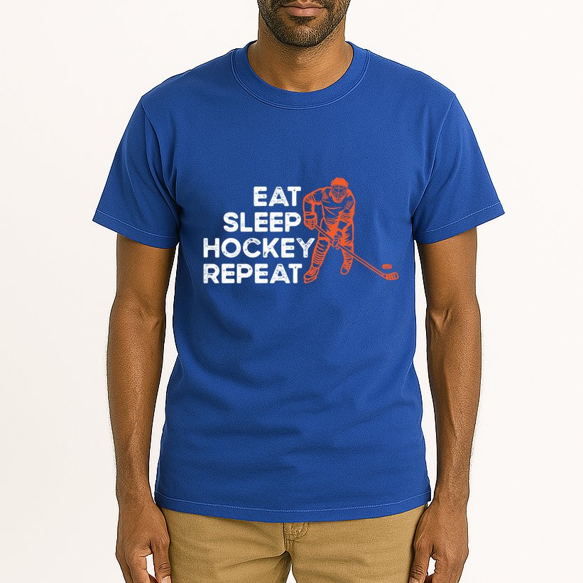 Eat Sleep Hockey Repeat Ice Hockey Lovers Players Funny Gift Tall T-Shirt
