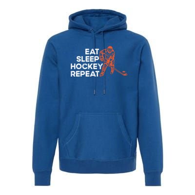 Eat Sleep Hockey Repeat Ice Hockey Lovers Players Funny Gift Premium Hoodie