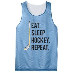 Eat Sleep Hockey Repeat Funny Ice Hockey Great Gift Mesh Reversible Basketball Jersey Tank