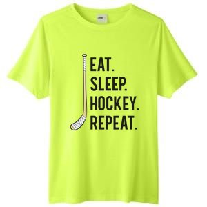 Eat Sleep Hockey Repeat Funny Ice Hockey Great Gift Tall Fusion ChromaSoft Performance T-Shirt