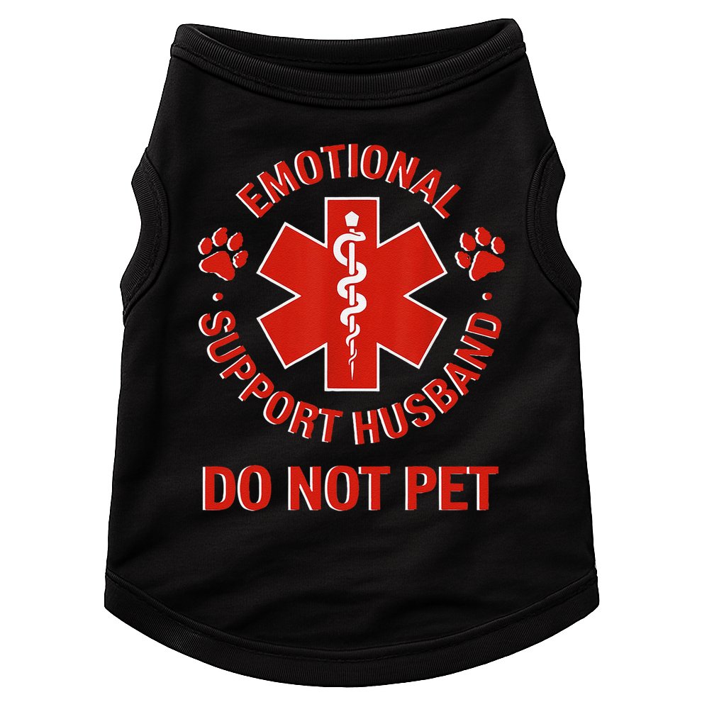 Emotional Support Husband Do Not Pet Doggie Tank
