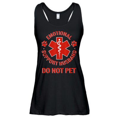 Emotional Support Husband Do Not Pet Ladies Essential Flowy Tank
