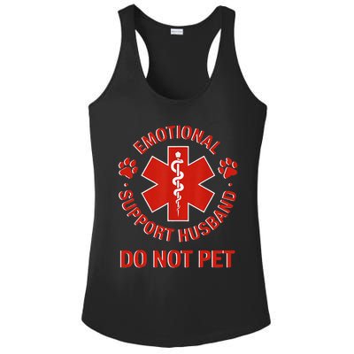 Emotional Support Husband Do Not Pet Ladies PosiCharge Competitor Racerback Tank