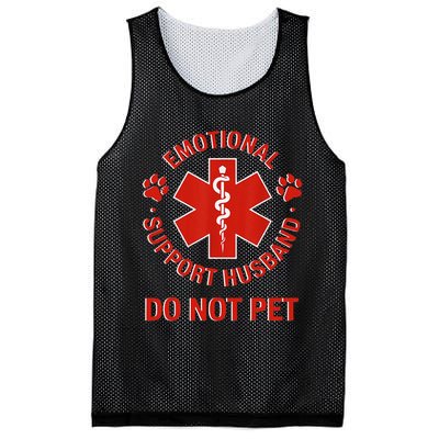Emotional Support Husband Do Not Pet Mesh Reversible Basketball Jersey Tank
