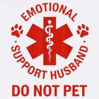 Emotional Support Husband Do Not Pet Garment-Dyed Sweatshirt