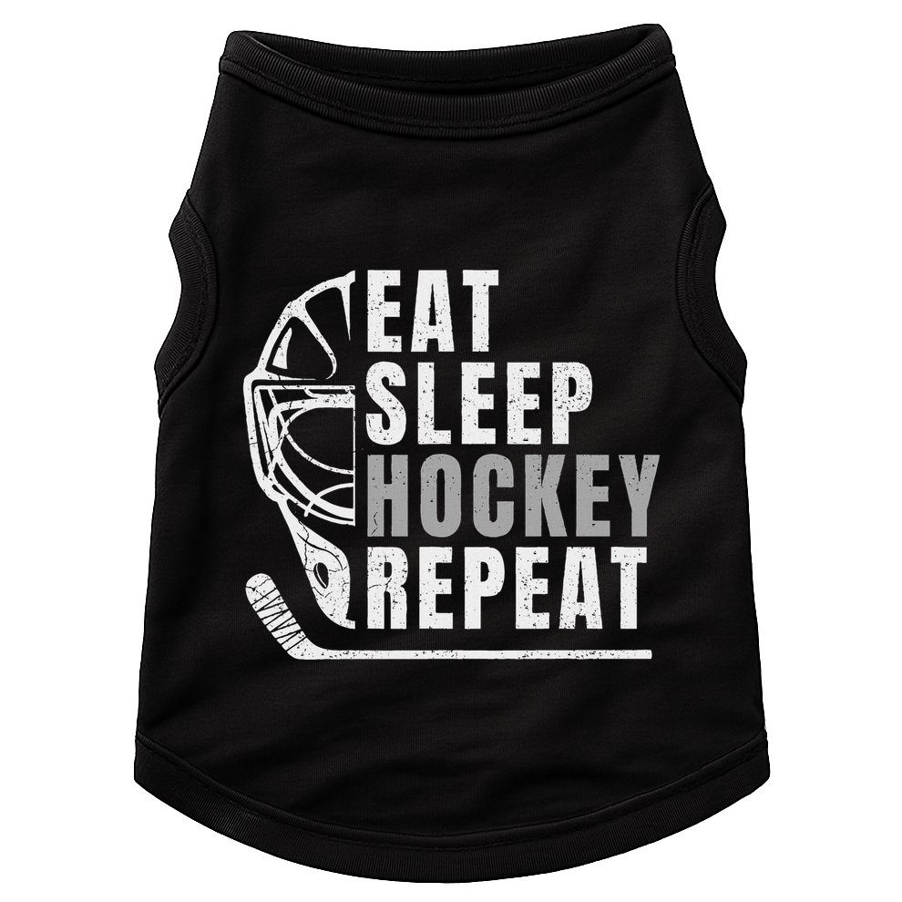 Eat Sleep Hockey Repeat Doggie Tank