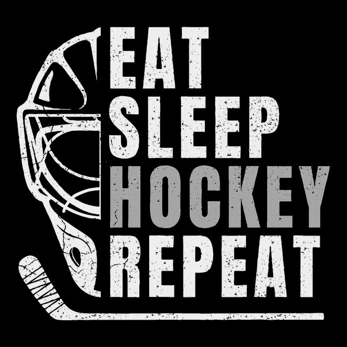 Eat Sleep Hockey Repeat Cooling Performance Crew T-Shirt