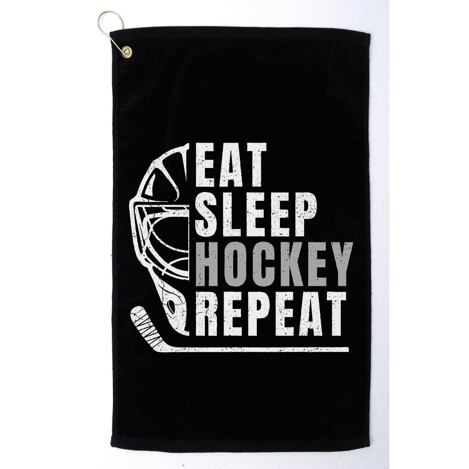 Eat Sleep Hockey Repeat Golf Towel