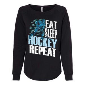 Eat Sleep Hockey Repeat Ice Hockey Player Gift Womens California Wash Sweatshirt