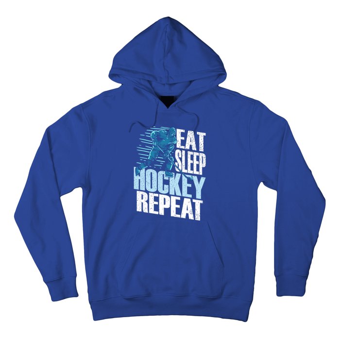 Eat Sleep Hockey Repeat Ice Hockey Player Gift Hoodie