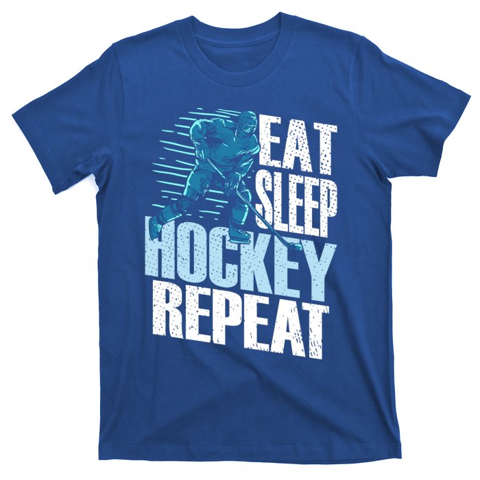 Eat Sleep Hockey Repeat Ice Hockey Player Gift T-Shirt