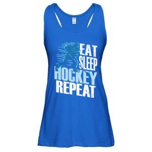 Eat Sleep Hockey Repeat Ice Hockey Player Gift Ladies Essential Flowy Tank