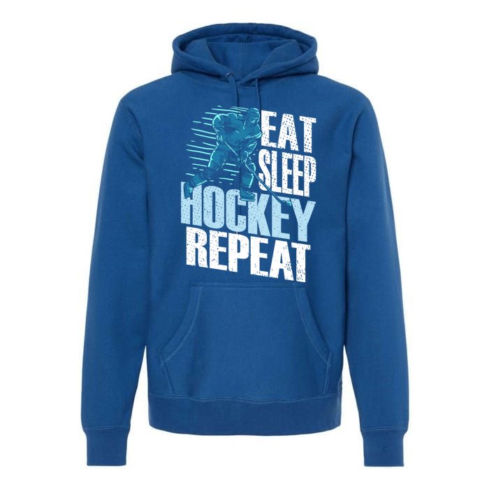 Eat Sleep Hockey Repeat Ice Hockey Player Gift Premium Hoodie