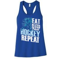 Eat Sleep Hockey Repeat Ice Hockey Player Gift Women's Racerback Tank