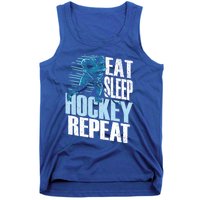 Eat Sleep Hockey Repeat Ice Hockey Player Gift Tank Top