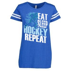 Eat Sleep Hockey Repeat Ice Hockey Player Gift Enza Ladies Jersey Football T-Shirt