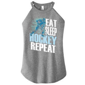 Eat Sleep Hockey Repeat Ice Hockey Player Gift Women's Perfect Tri Rocker Tank