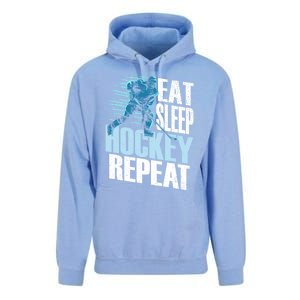 Eat Sleep Hockey Repeat Ice Hockey Player Gift Unisex Surf Hoodie