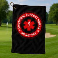 Emotional Support Husband Do Not Pet Golf Towel