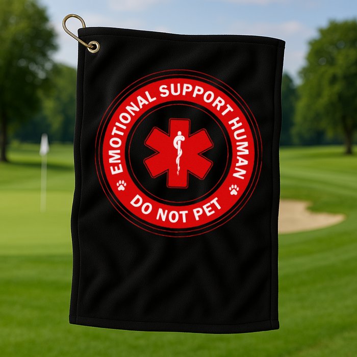 Emotional Support Husband Do Not Pet Golf Towel
