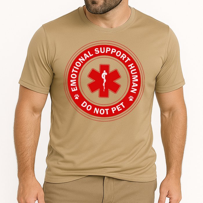 Emotional Support Husband Do Not Pet Cooling Performance Crew T-Shirt
