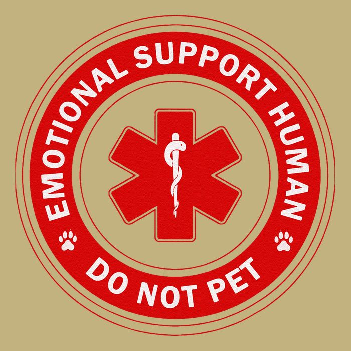 Emotional Support Husband Do Not Pet Cooling Performance Crew T-Shirt